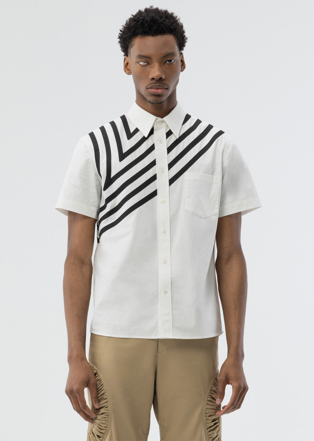 ANICRU Ville Shirt, bias topstitching detailing, front view